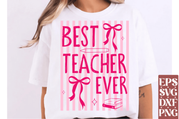 Best Teacher Ever SVG: A Striped Tribute