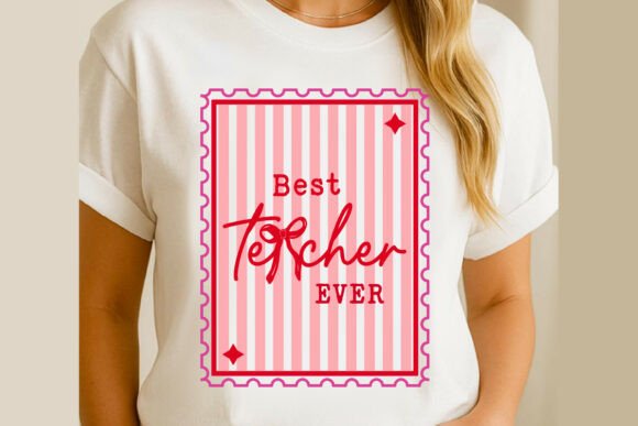 Best Teacher Ever SVG PNG for Embroidery