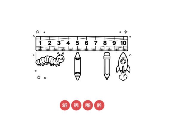 Cute Vector School Supplies SVG: A Fun Educational Design
