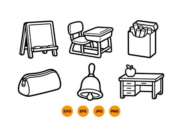 Exploring School Classroom SVG Icons for Embroidery