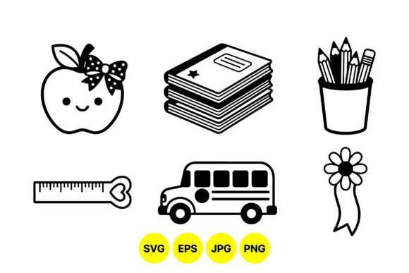 Review of Cute School Supplies Svg Clipart