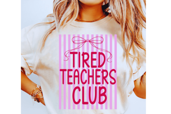 Review: Striped Tired Teachers Club SVG,Teacher