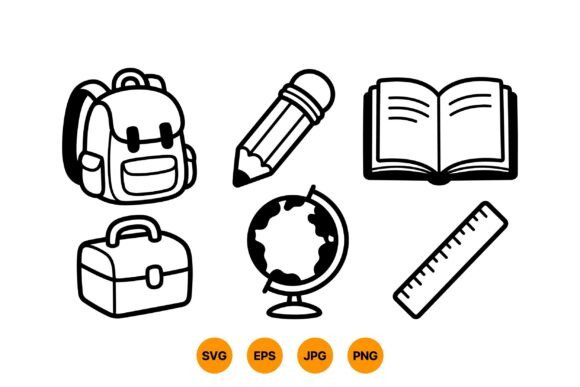 School Icons SVG Clipart Pack: A Playful Educational Touch