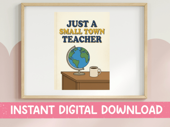 Small Town Teacher Retro SVG: A Vintage-Chic Embroidery Gem