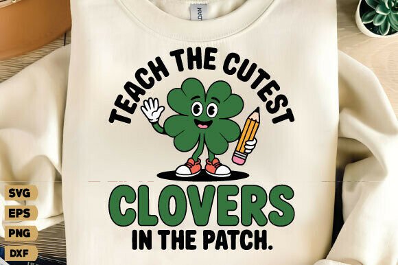 St Patrick’s Day Teacher Clover Svg