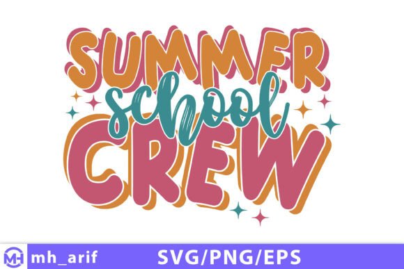 Summer School Crew SVG Groovy Teacher