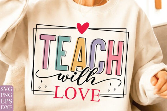 Teach with Love: A Heartfelt Embroidery Design
