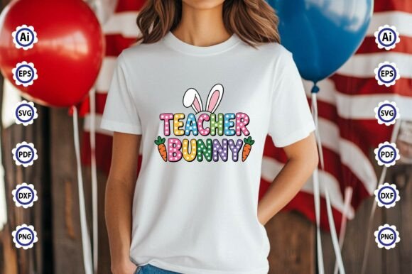 Teacher Bunny SVG: A Charming Easter Embroidery Design