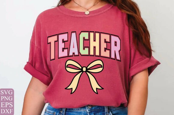 Teacher Coquette Bow: A Charming Embroidery Design