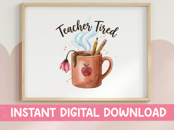 Teacher Tired SVG: A Charming Embroidery Design