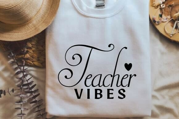 Teacher Vibes SVG PNG for Custom T-Shirts