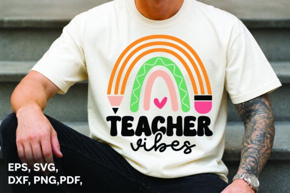 Teacher Vibes Svg, Retro Teacher PNG Review