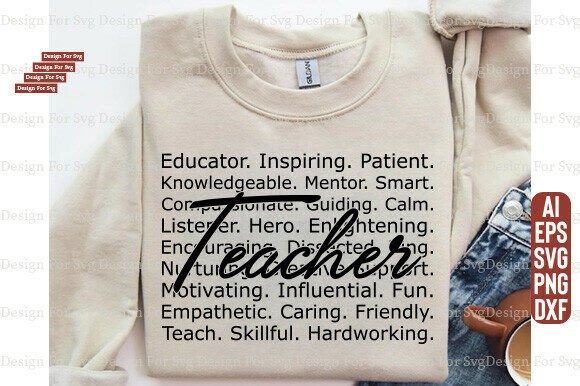 Teacher Words SVG: A Versatile Gift Sublimation Design